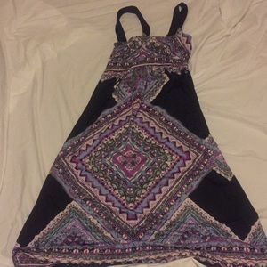 EUC INC wms 1x patterned multicolored maxi dress